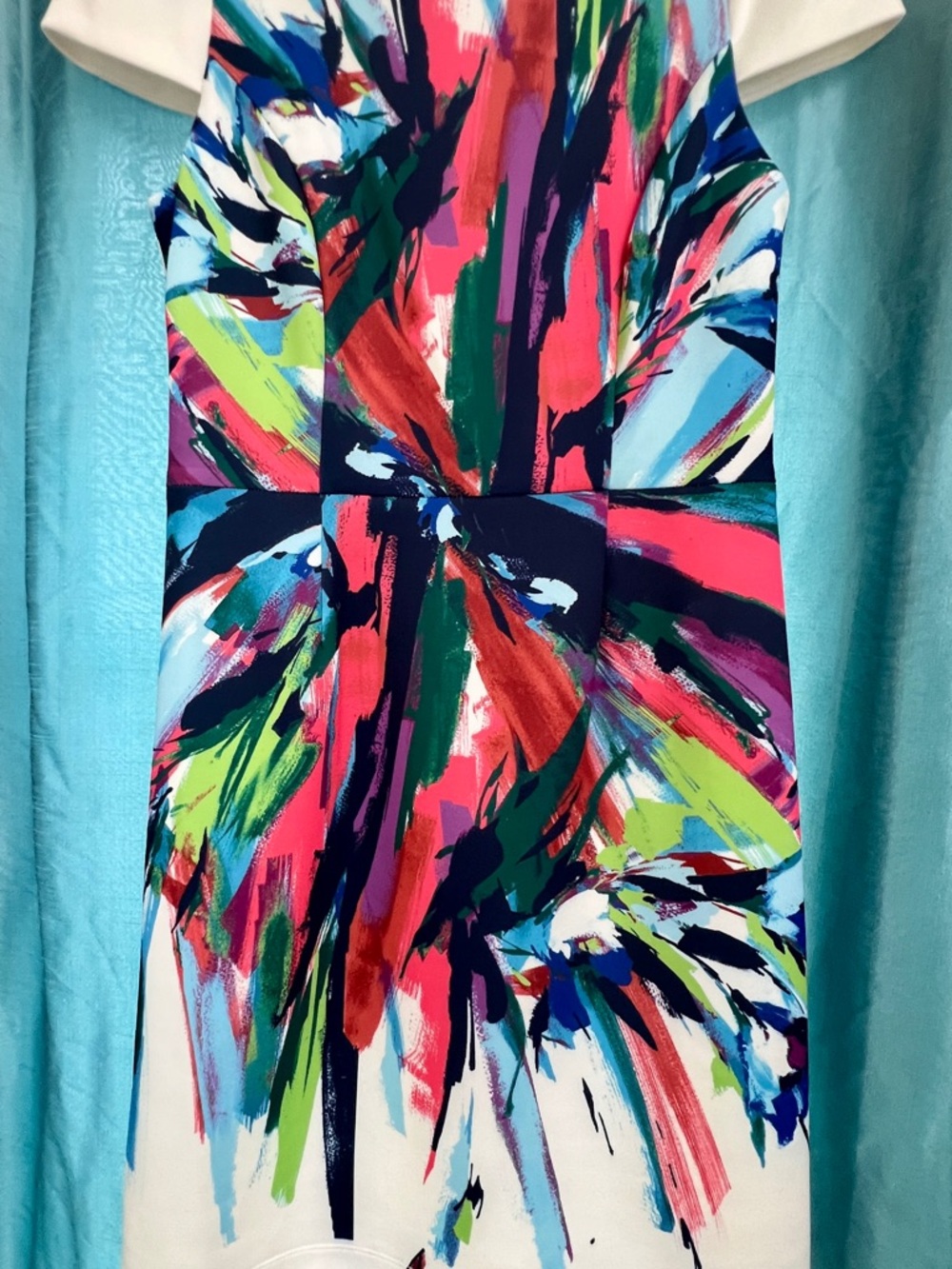 Colorburst Abstract Print Mini Dress